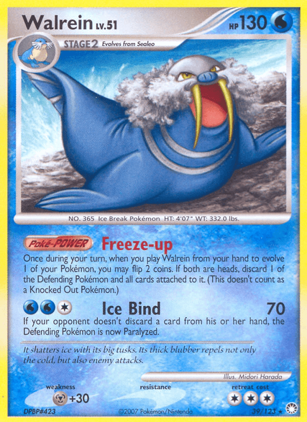 Walrein (39/123) [Diamond & Pearl: Mysterious Treasures] (Online Only)