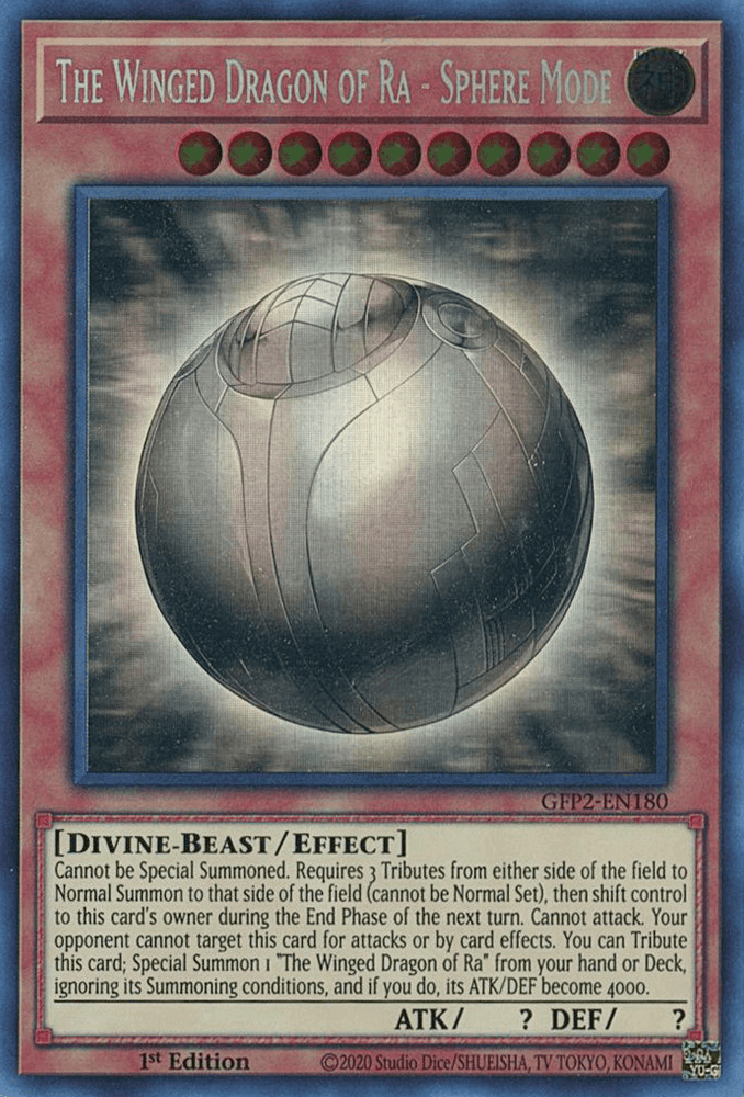 The Winged Dragon of Ra - Sphere Mode [GFP2-EN180] Ghost Rare (ONLINE ORDER ONLY)