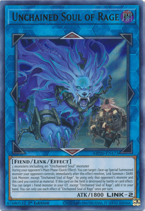 Unchained Soul of Rage [MP20-EN173] Ultra Rare (ONLINE ORDER ONLY)