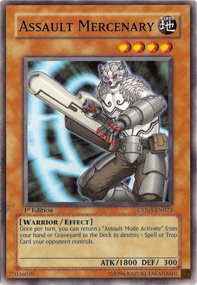 Assault Mercenary [CRMS-EN023] Common (ONLINE ORDER ONLY)
