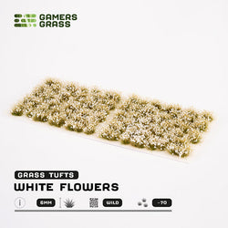 Gamers Grass Tufts: White Flowers - Wild