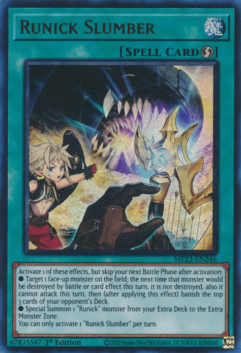 Runick Slumber [MP23-EN246] Ultra Rare (ONLINE ORDER ONLY)