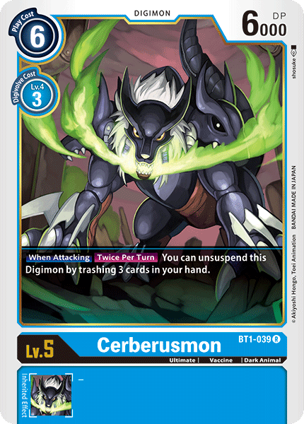 Cerberusmon [BT1-039] [Release Special Booster Ver.1.0] (ONLINE ORDER ONLY)