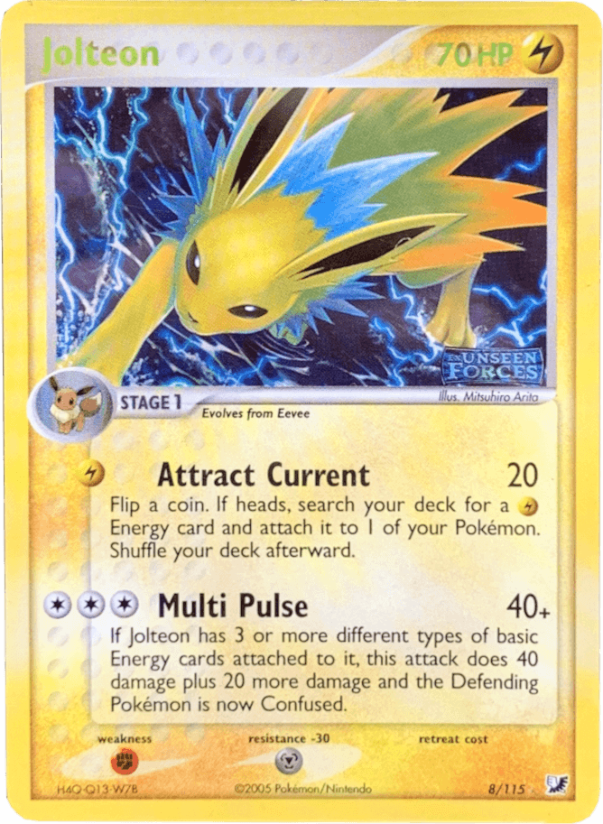 Jolteon (8/115) (Stamped) [EX: Unseen Forces] (Online Only)