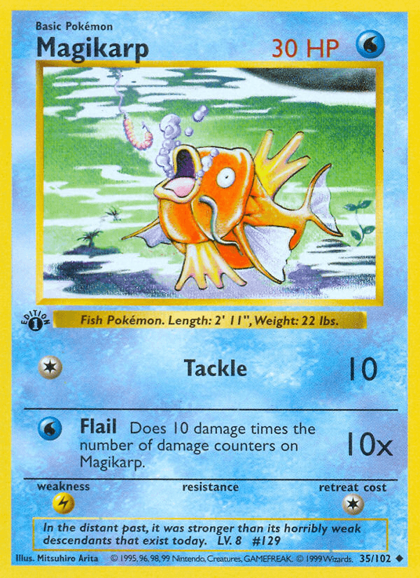 Magikarp (35/102) (Shadowless) [Base Set 1st Edition] (Online Only)