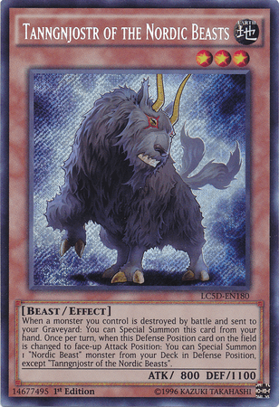 Tanngnjostr of the Nordic Beasts [LC5D-EN180] Secret Rare (ONLINE ORDER ONLY)