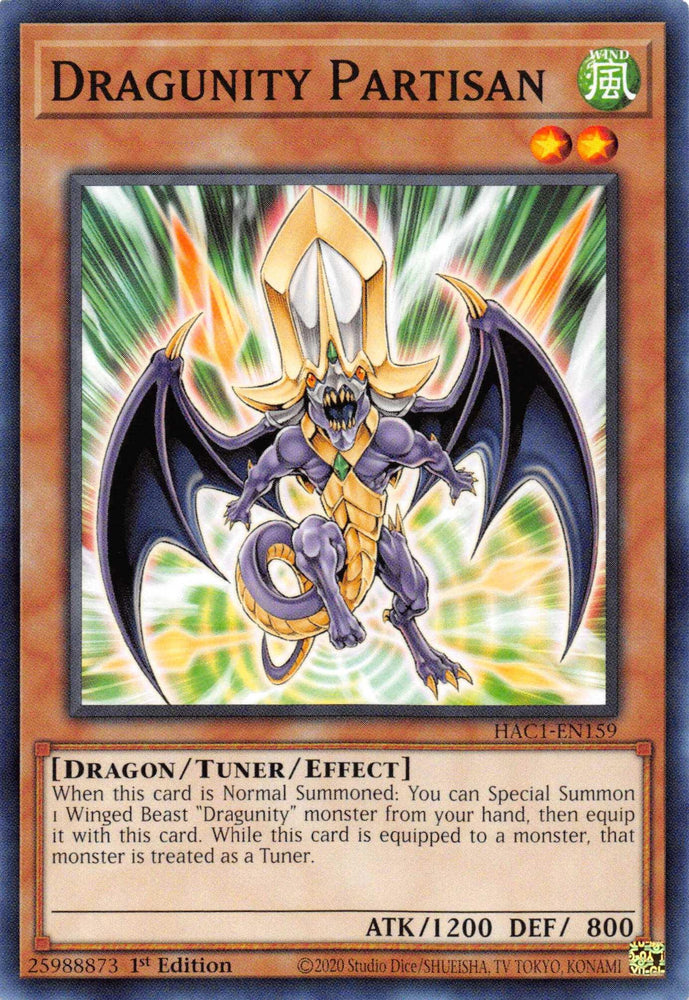 Dragunity Partisan (Duel Terminal) [HAC1-EN159] Parallel Rare (ONLINE ORDER ONLY)