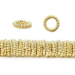 6mm 14kt Gold Plated Copper Jumpring 8 inch 170 pieces (ONLINE ORDER ONLY)