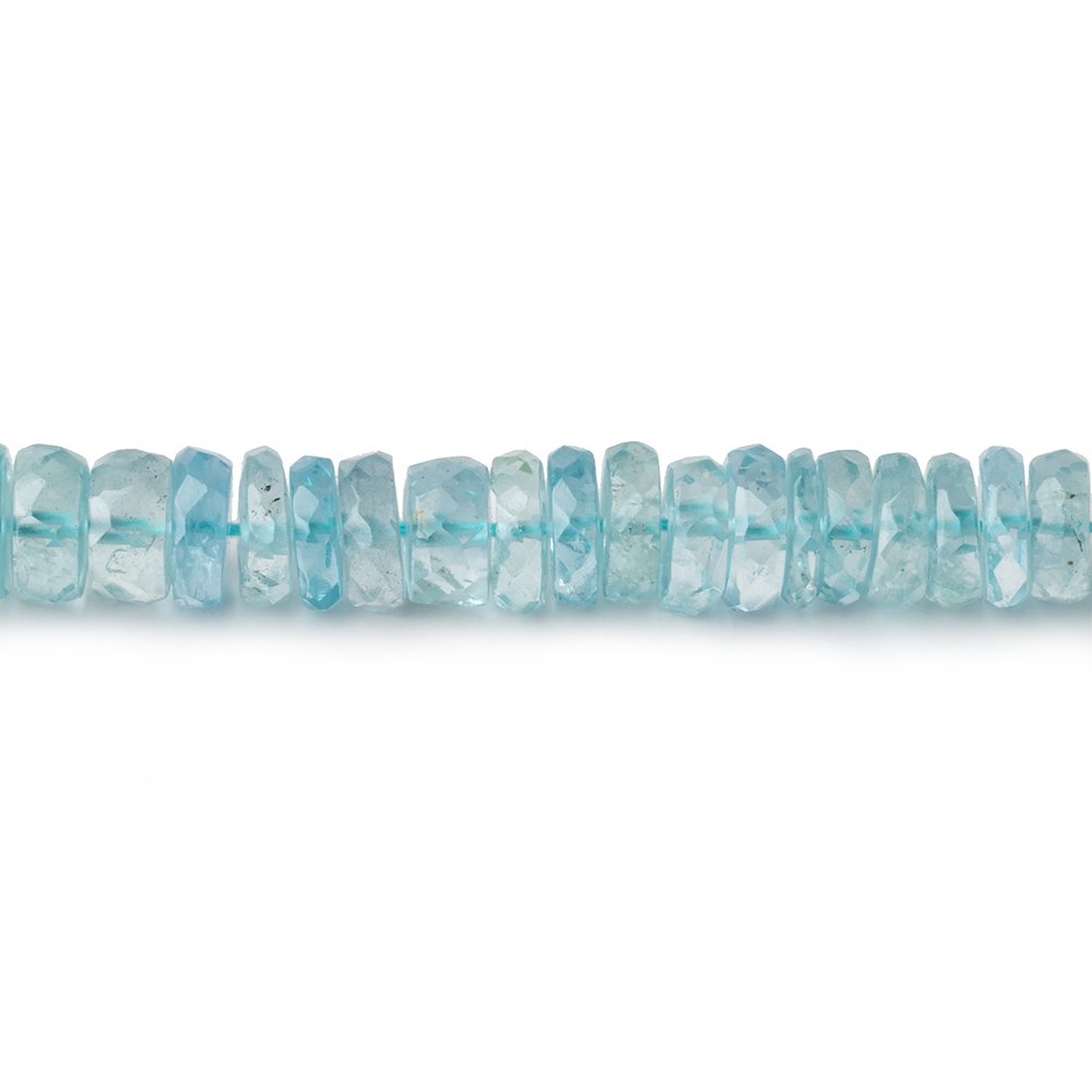 6mm - 6.5mm Aquamarine Faceted Heshi beads 15.25 inch 179 pieces (ONLINE ORDER ONLY)