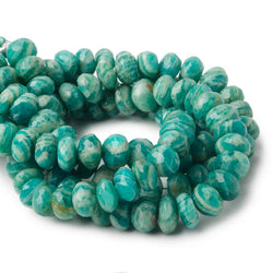 6mm - 7.5mm Russian Amazonite Faceted Rondelle Beads 8 inch 41 pcs (ONLINE ORDER ONLY)