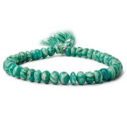 6mm - 7.5mm Russian Amazonite Faceted Rondelle Beads 8 inch 41 pcs (ONLINE ORDER ONLY)