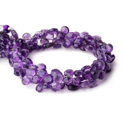 6mm Amethyst Faceted Heart Beads 8 inch 53 pieces (ONLINE ORDER ONLY)