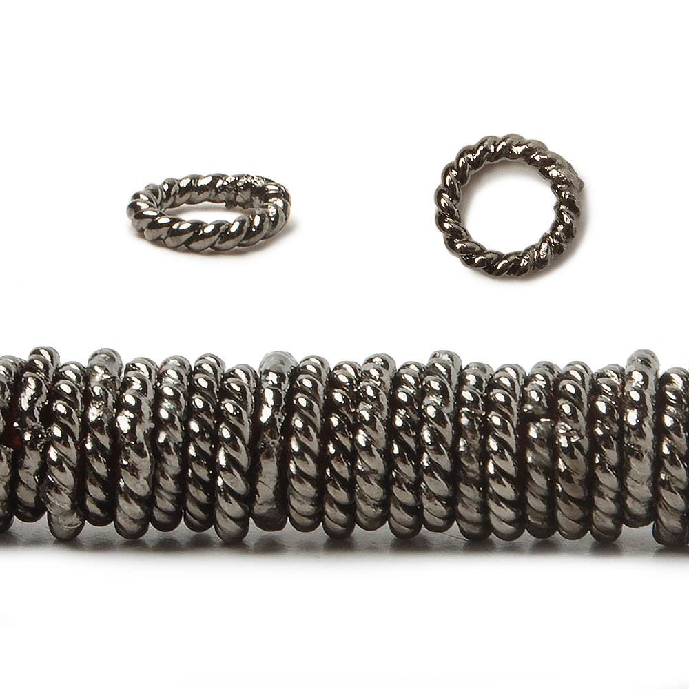 6mm Black Gold Plated Copper Twisted Jump ring 8 inch 174 pieces (ONLINE ORDER ONLY)