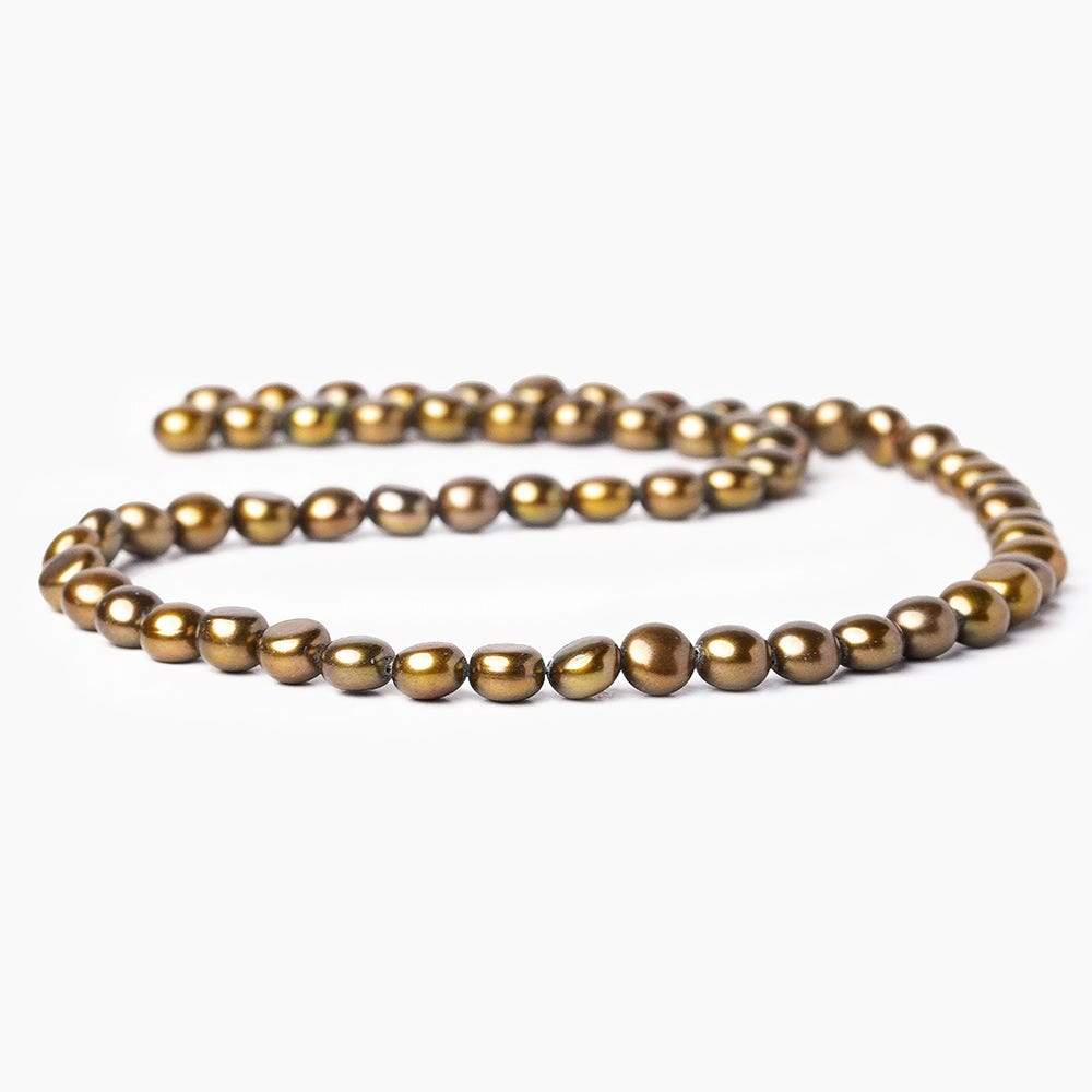 6mm Bronze Button Freshwater Pearls 15.5 inch 60 pieces (ONLINE ORDER ONLY)