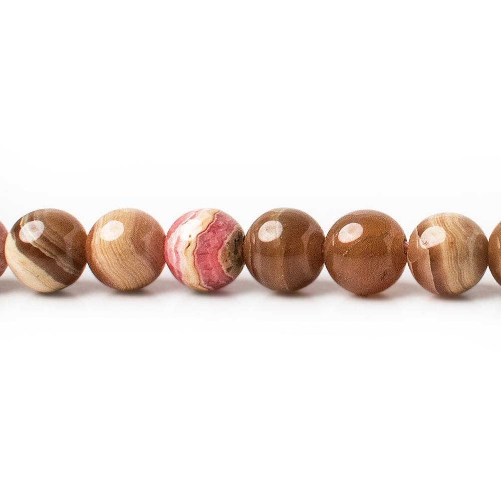 6mm Chocolate Rhodochrosite plain rounds 15.5 inch 63 beads (ONLINE ORDER ONLY)