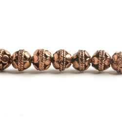 6mm Copper Round Bali Design 8 inch 33 pcs (ONLINE ORDER ONLY)