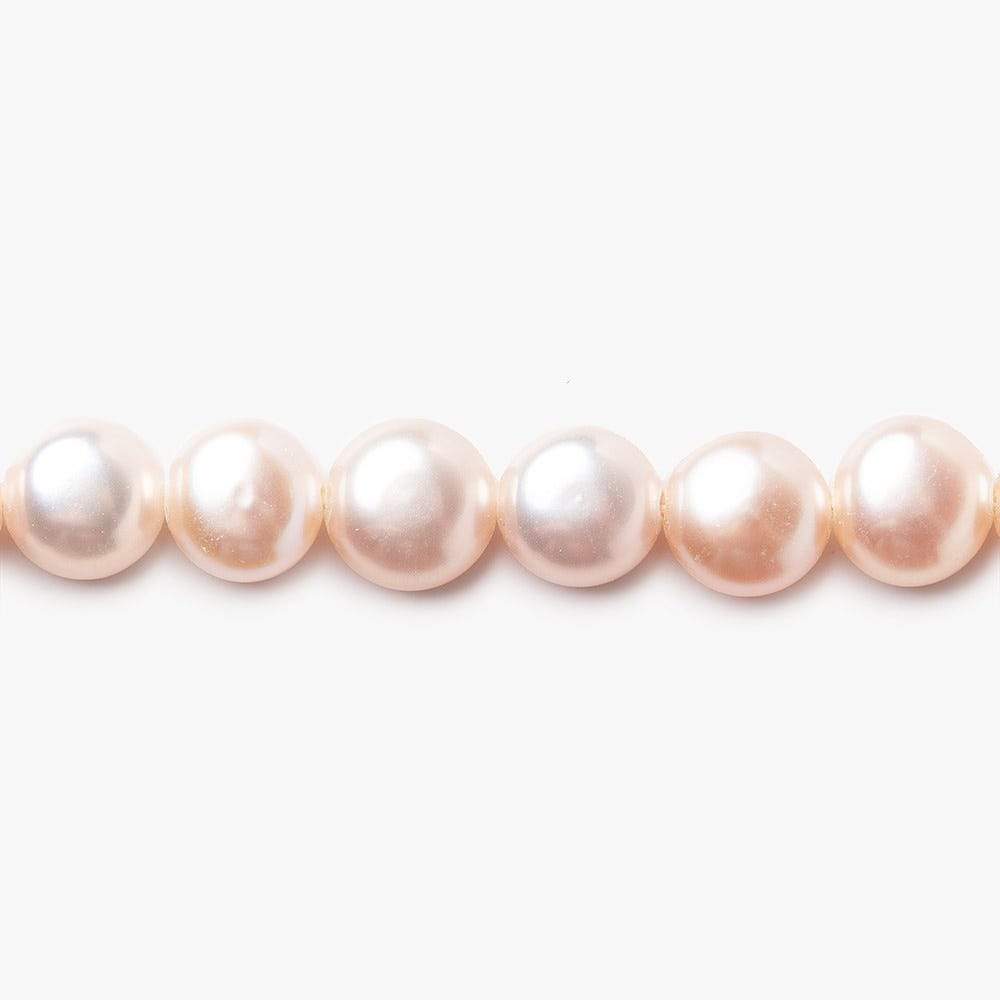 6mm Coral Cream Button Freshwater Pearls 15.5 inch 61 pieces (ONLINE ORDER ONLY)