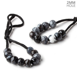 6mm Dendritic Opal 2mm Large Hole Faceted Rondelle Bead Set of 10