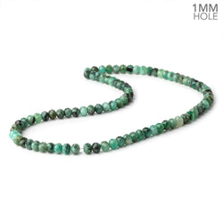 6mm Emerald Faceted Rondelle Beads 16 inch 88 pieces 1mm hole (ONLINE ORDER ONLY)