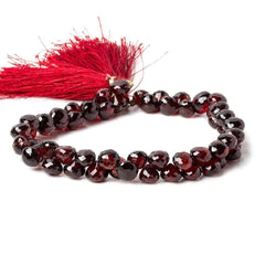 6mm Garnet Beads Candy Kiss Briolette 9 inch 59 pieces (ONLINE ORDER ONLY)