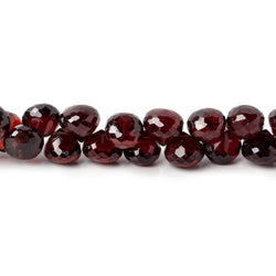 6mm Garnet Beads Candy Kiss Briolette 9 inch 59 pieces (ONLINE ORDER ONLY)