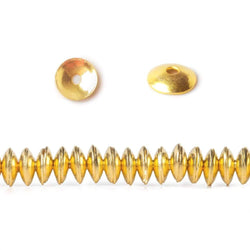 6mm 22kt Gold plated Copper plain Bead Cap 8 inch 148 pieces (ONLINE ORDER ONLY)