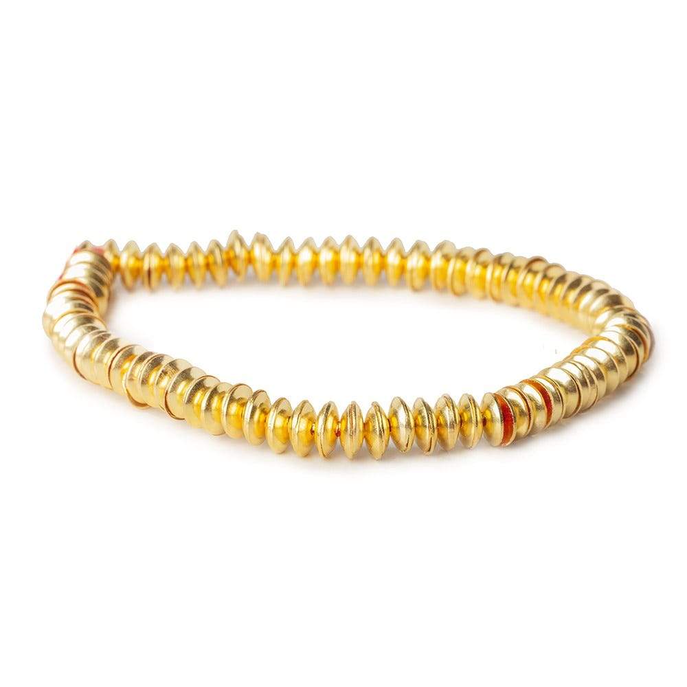 6mm 22kt Gold plated Copper plain Bead Cap 8 inch 148 pieces (ONLINE ORDER ONLY)