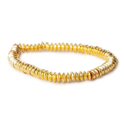 6mm 22kt Gold plated Copper plain Bead Cap 8 inch 148 pieces (ONLINE ORDER ONLY)