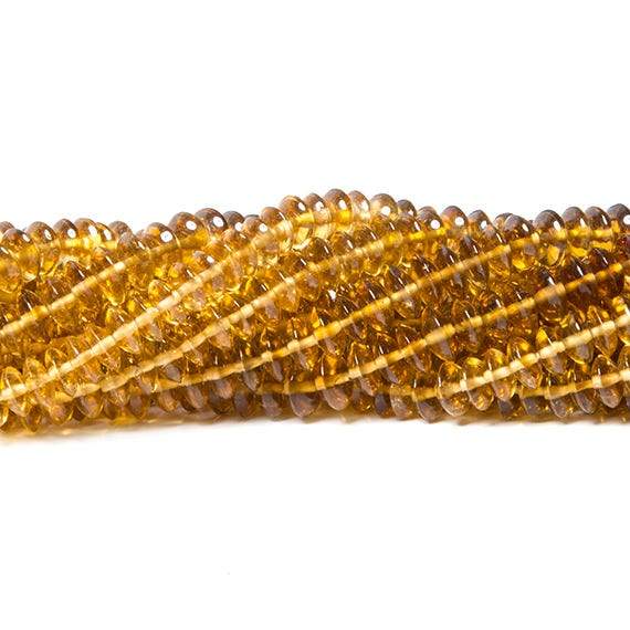 4mm Golden Shaded Tourmaline Plain Rondelle