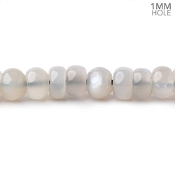 6mm Grey Moonstone Plain Rondelles 16 inch 96 Beads 1mm hole (ONLINE ORDER ONLY)
