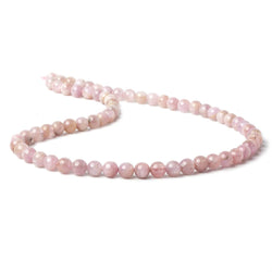 6mm Kunzite Plain Rounds 16 inch 66 beads AA (ONLINE ORDER ONLY)