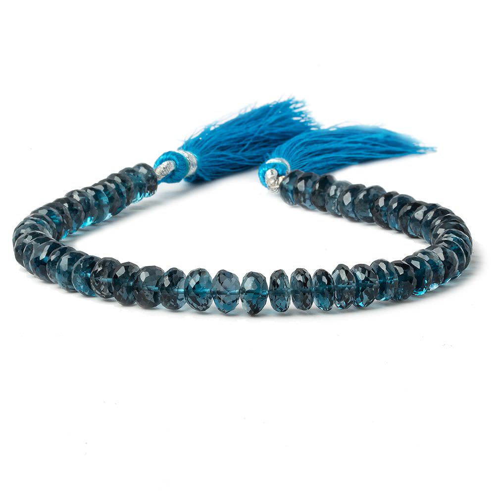 5-6mm London Blue Topaz Faceted Rondelle Beads 7ads inch 55 pieces (ONLINE ORDER ONLY)