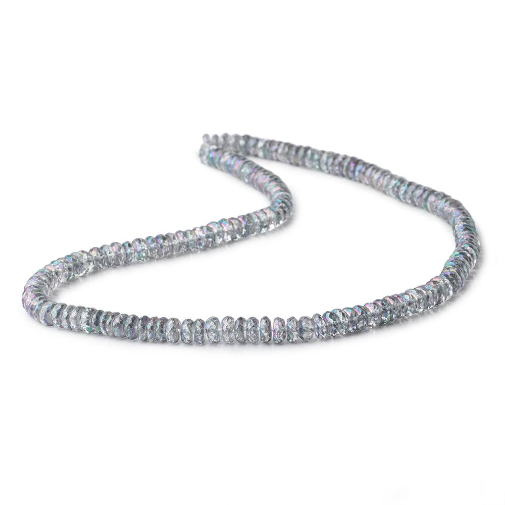 6mm Mystic Grey Topaz Faceted Rondelle Beads 16 inch 157 pieces (ONLINE ORDER ONLY)