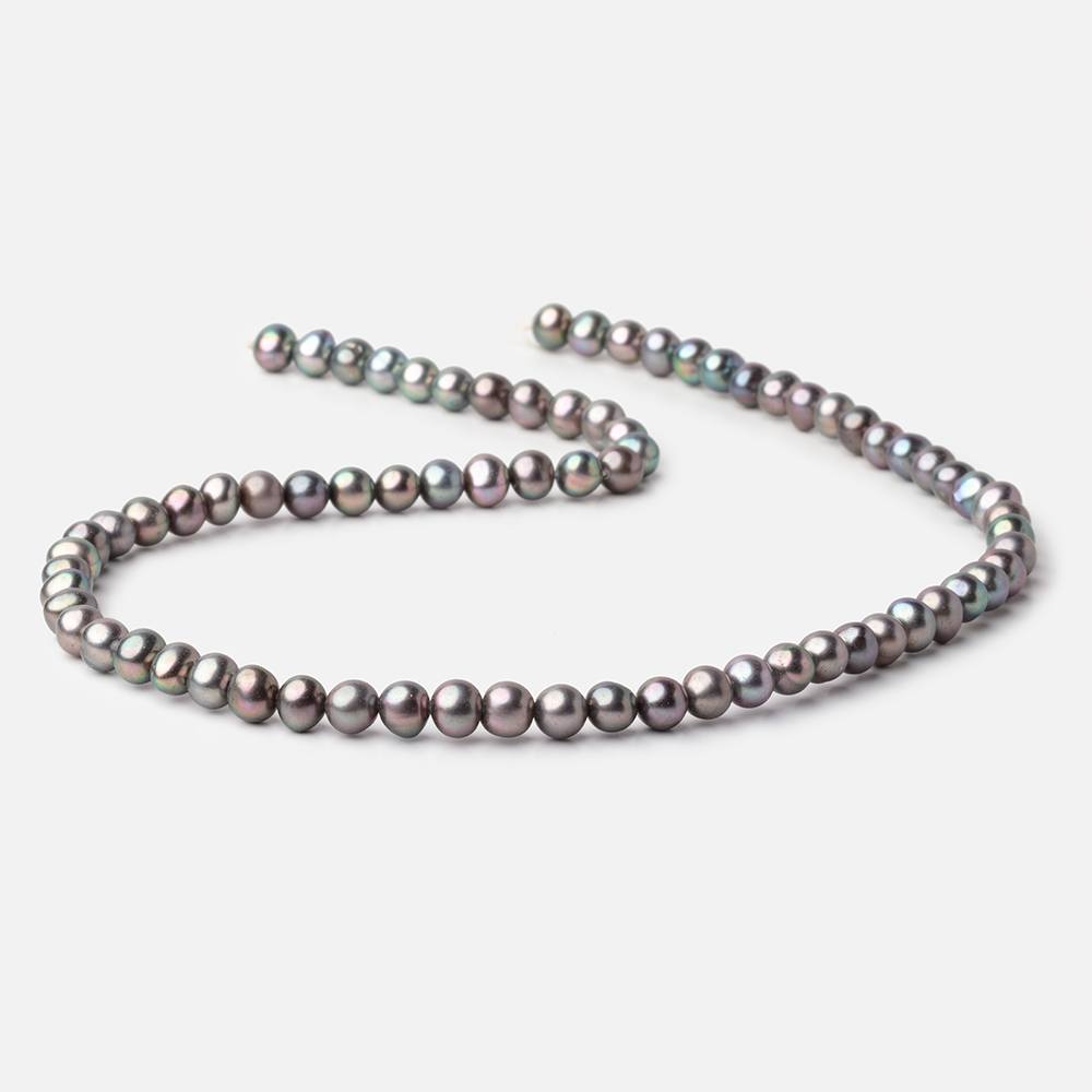 6mm Olive Peacock Off Round Freshwater Pearls 15.75 inch 75 Beads (ONLINE ORDER ONLY)