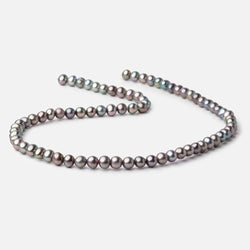 6mm Olive Peacock Off Round Freshwater Pearls 15.75 inch 75 Beads (ONLINE ORDER ONLY)