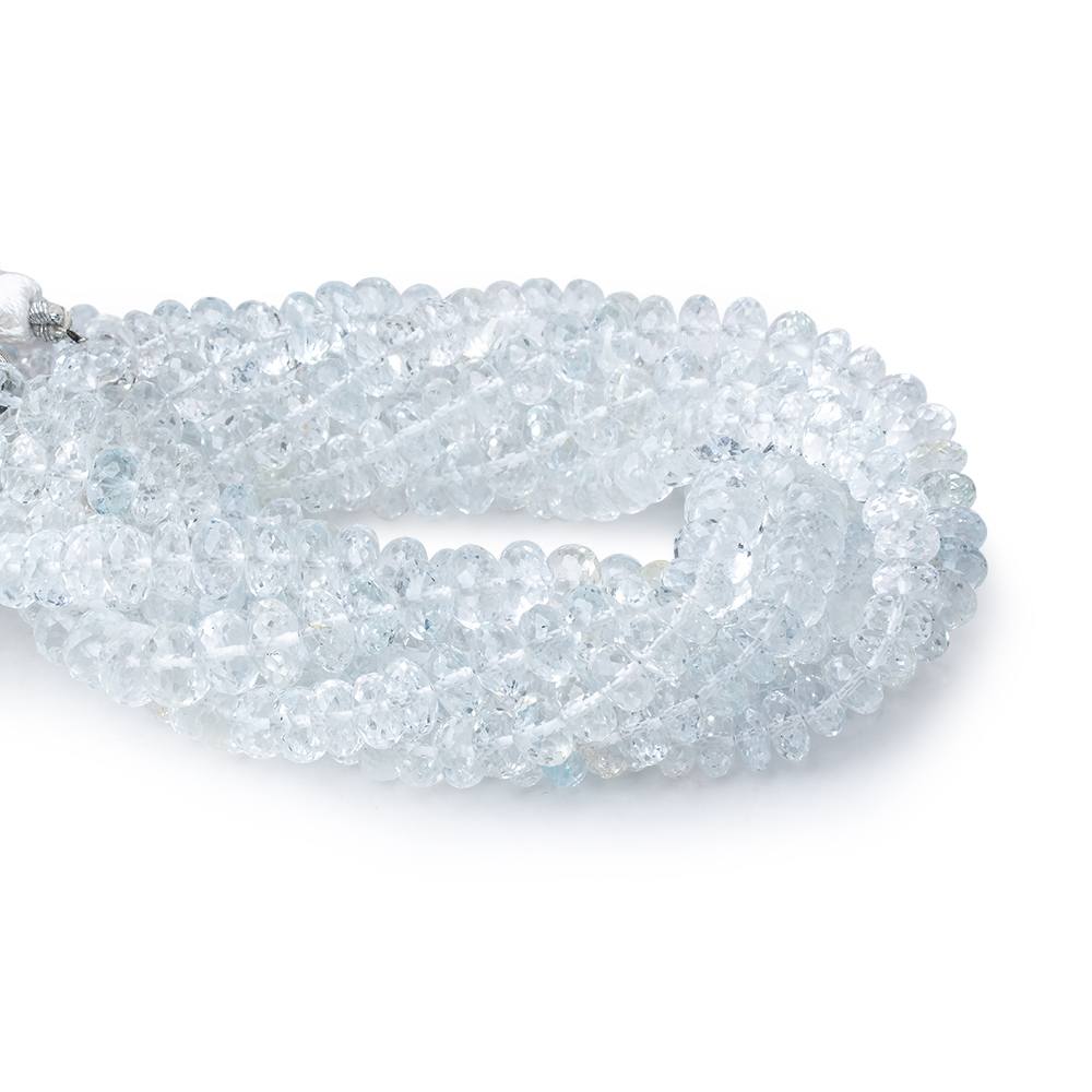 6mm Pale Blue Topaz Faceted Rondelle Beads 8 inch 45 pieces AA (ONLINE ORDER ONLY)