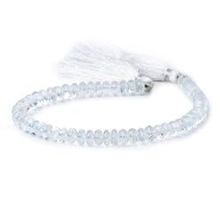 6mm Pale Blue Topaz Faceted Rondelle Beads 8 inch 45 pieces AA (ONLINE ORDER ONLY)