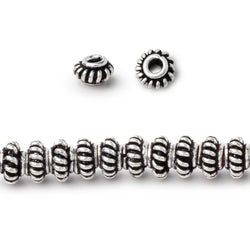 6mm Pinwheel Spacer with 2mm Large Hole Beads 8 inch 50 pieces (ONLINE ORDER ONLY)