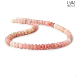 6mm Shaded Pink Peruvian Opal faceted rondelle 1mm hole beads 14.5 inch 78 pieces (ONLINE ORDER ONLY)