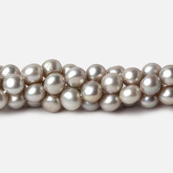 6mm Silver Button Freshwater Pearl Beads 15.5 inch 61 pieces A (ONLINE ORDER ONLY)