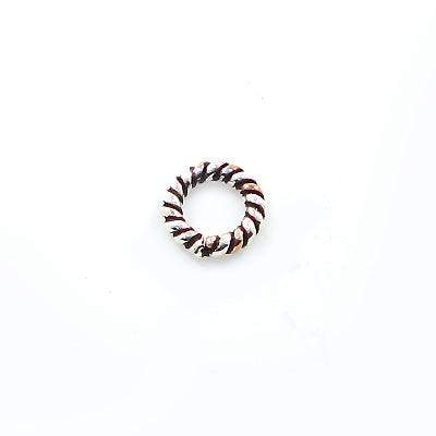 6mm Sterling Silver and Copper Twisted Jumpring 25 pieces (ONLINE ORDER ONLY)