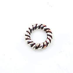 6mm Sterling Silver and Copper Twisted Jumpring 25 pieces (ONLINE ORDER ONLY)