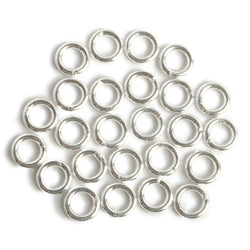 6mm Sterling Silver Soldered Plain Jump Ring Set of 25 pieces 16 gauge wire (ONLINE ORDER ONLY)