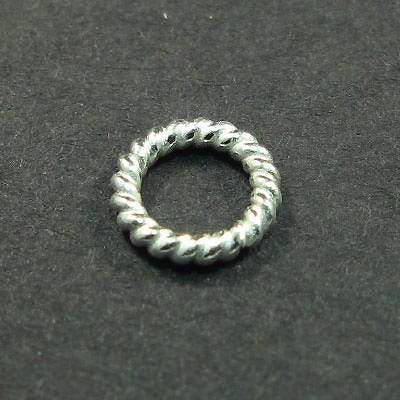 6mm Sterling Silver Twisted Jumpring 25 pcs per bag (ONLINE ORDER ONLY)