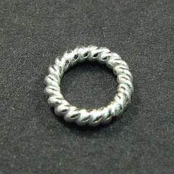6mm Sterling Silver Twisted Jumpring 25 pcs per bag (ONLINE ORDER ONLY)