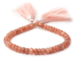 6mm Sunstone Faceted Rondelle Beads 8 inch 52 pieces (ONLINE ORDER ONLY)