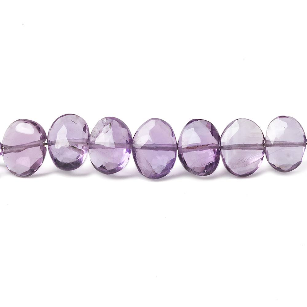 6x10 Amethyst Side Drilled Faceted Oval Beads 8 inch 30 pieces (ONLINE ORDER ONLY)