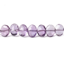 6x10 Amethyst Side Drilled Faceted Oval Beads 8 inch 30 pieces (ONLINE ORDER ONLY)