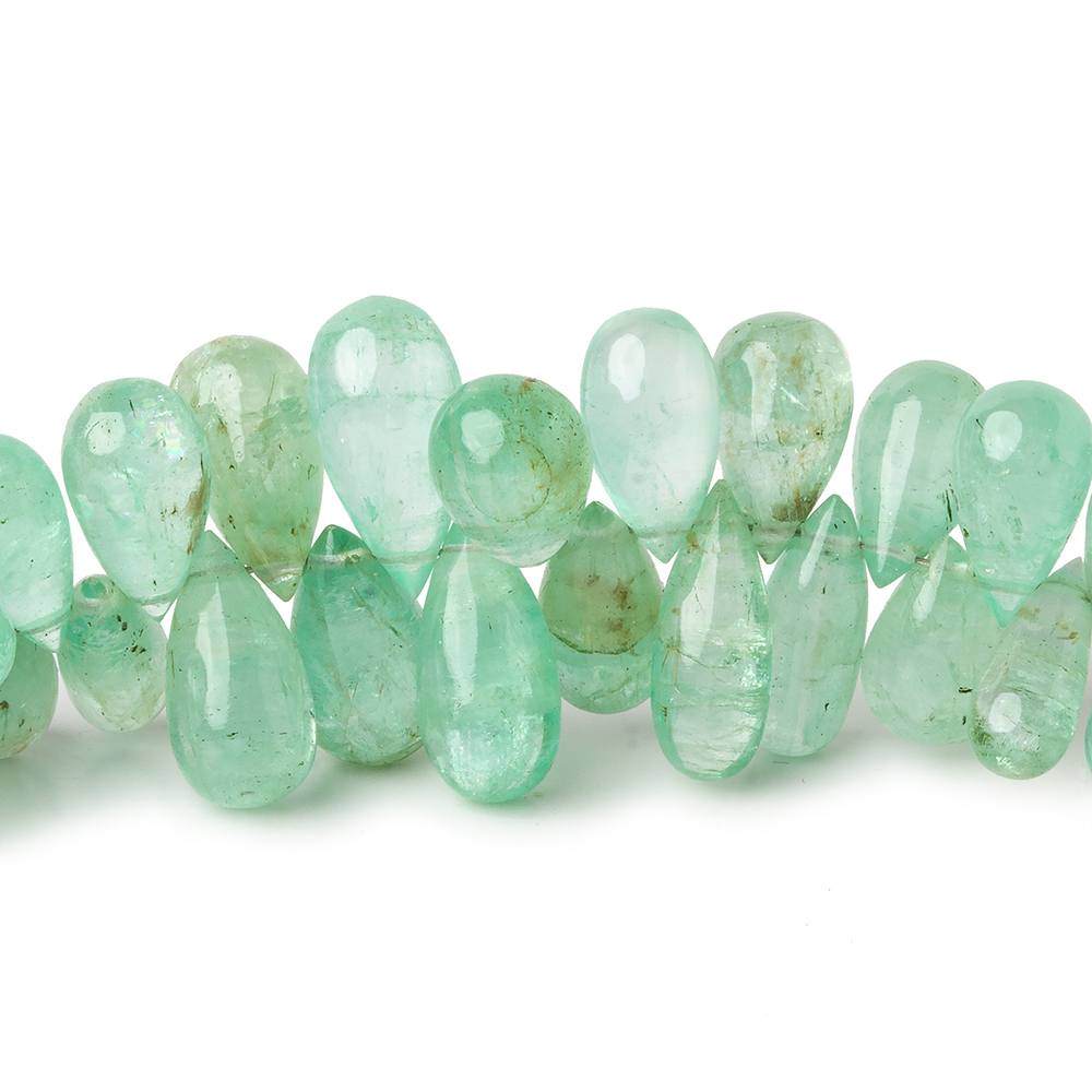 6x3-12x5mm Emerald Plain Teardrop Beads 8 inch 85 pieces (ONLINE ORDER ONLY)