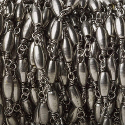 6x3mm Black Gold plated Rice Black Gold Chain by the foot